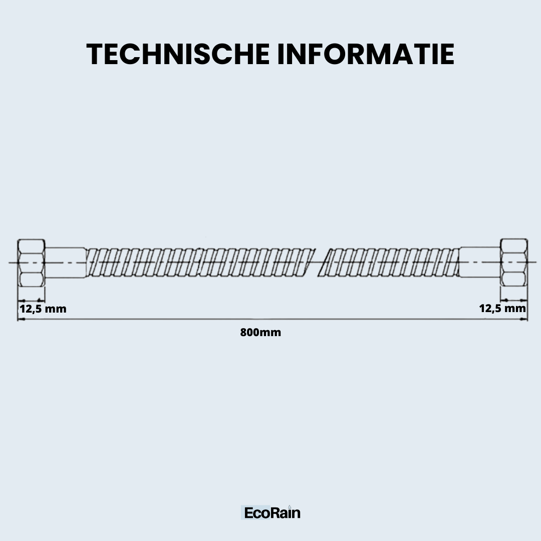 Universeller Verbindungsschlauch 80 cm - Schwarz